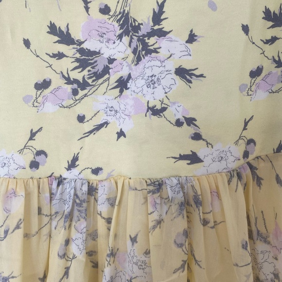 Rebecca Taylor Yellow Floral Midi Dress - Picture 2 of 8